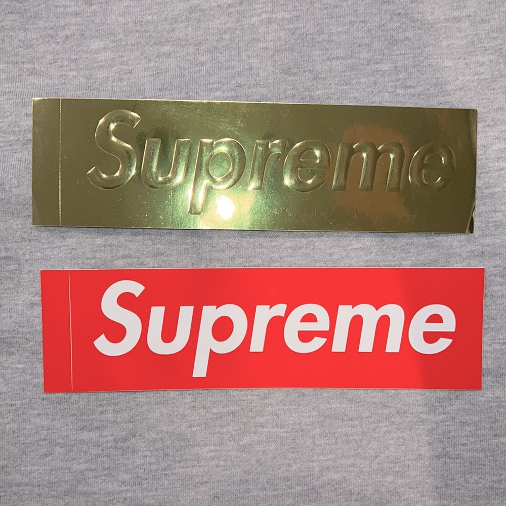 Supreme logo Stickers x2